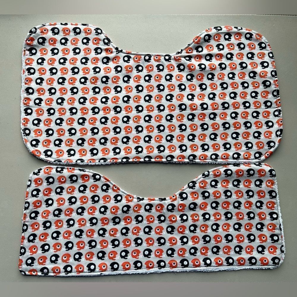 🌟B1G1 free Handmade football helmet Burp cloth set